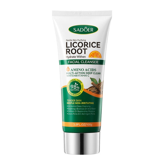 Licorice Root Hydrate Whiten 3.5FL.OZ/100g Facial Cleanser Brightening Face Care Cream (Original)