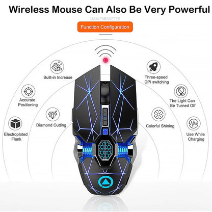 Silver Eagle A7 Silent Silent Rechargeable Wireless Mouse Computer Accessories